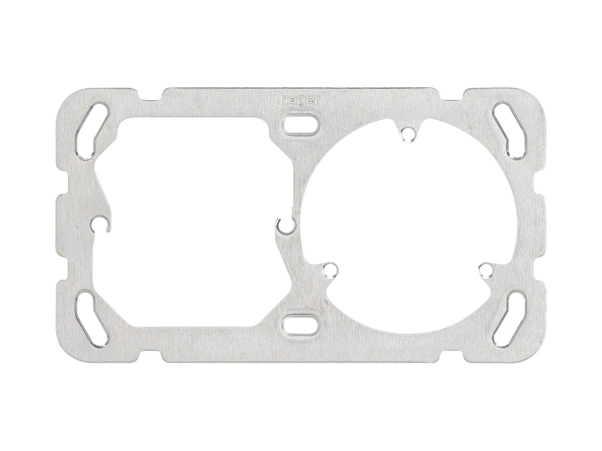 Befestigungsplatte Gr.I-I horizontal 137×77mm mit 3-Punkt Befestigung