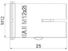 Einschlagdübel BET EA II M12 Ø15×25mm St galvanisch/ elektrolytisch verz.