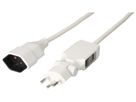 Verlängerungskabel MAX HAURI 5m Stecker Clip-Clap T12 180/130° weiss