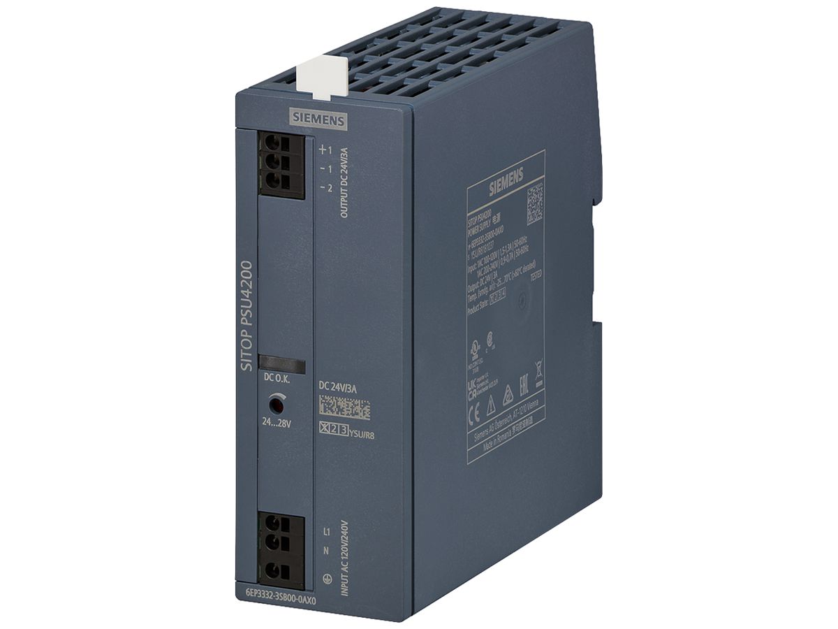 Stromversorgung Siemens SITOP PSU4200 IN: 120/240VAC OUT: 24VDC/3A 72W