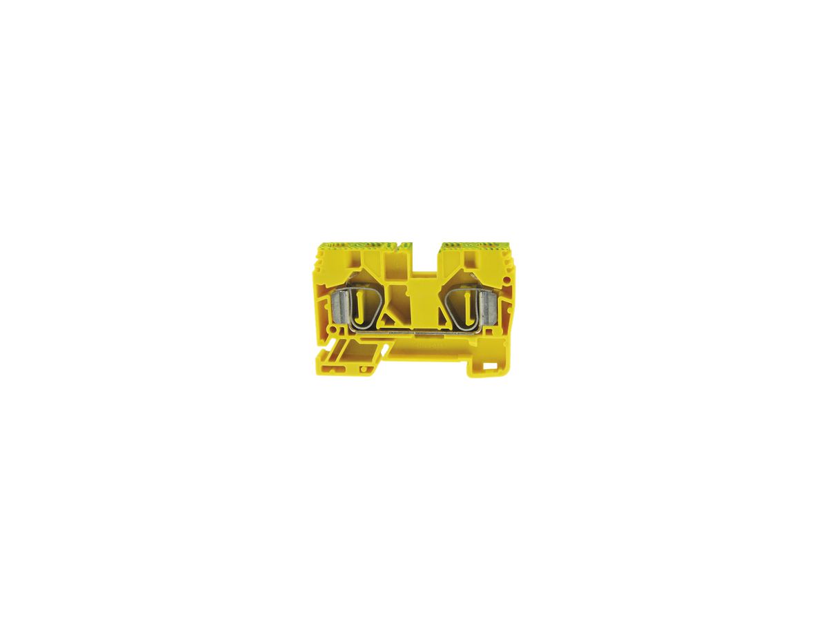 Durchgangs-Reihenklemme Woertz 1.5…10mm² 60A 600V Federzugansch.2×1 TH35 gn/gb