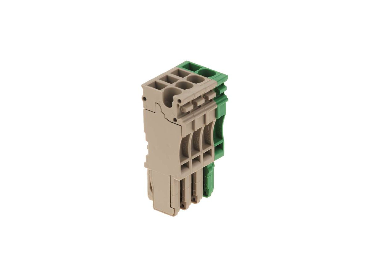 Stecker Weidmüller ZP 2.5/1AN/4 Zugfeder 2.5mm² 4L grün, beige