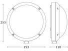 LED-Wandleuchte Steinel L 330 Master PIR 9W 753lm 3000K Ø253mm IP44