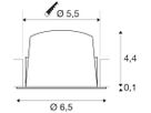 EB-LED-Downlight SLV NUMINOS XS, 7W 200mA 750lm 4000K 20° ws