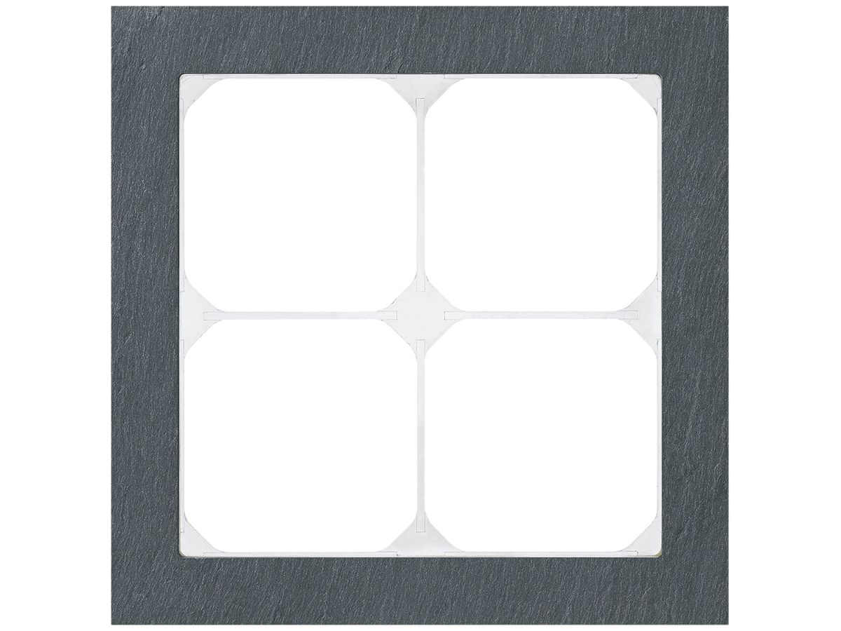 Abdeckrahmen KAL.art 2×2 154×154mm Schiefer schwarz