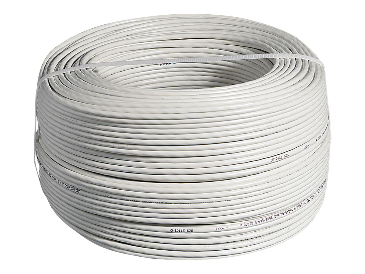 Datenkabel Bticino S/UTP AWG20 PVC 2×0.56mm² Ø7.3mm Cca weiss