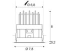 EB-LED-Deckenleuchte SLV HORN MAGNA DL 7.7W 470lm 3000K 25° EB-Ø68mm weiss