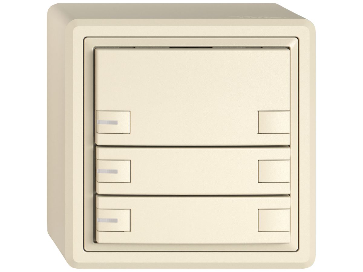 AP-KNX-Taster RGB EDIZIO.liv SNAPFIX® Temperaturfüh.RGB-LED 3×T 2-Tbed.cr