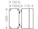 Apparategehäuse grau MI 9101 leer mit Deckel 300×165×170mm