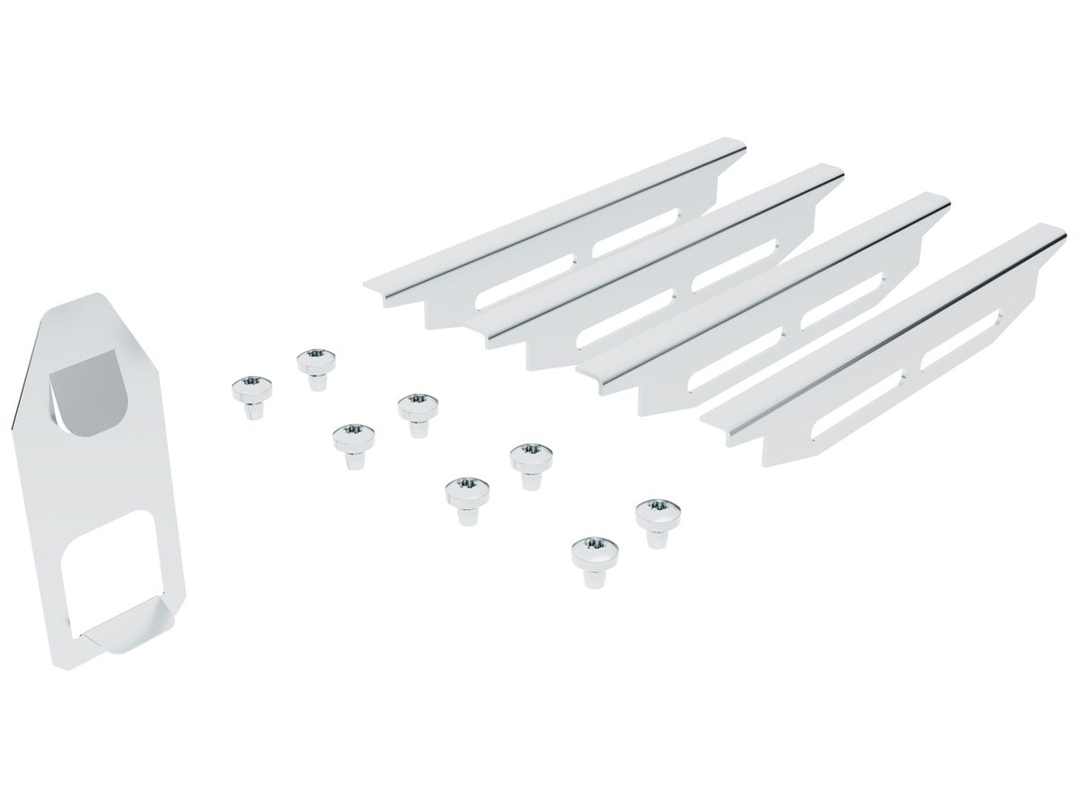 Montageset Sylvania OFFICELYTE Stahl grau 4×Schienen 8×Schrauben