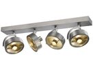Decken-/Wandleuchte SLV KALU QUAD CW GU10 4×75W Sockel 600×90mm Al gebürstet