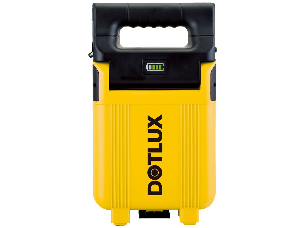 LED-Akkustrahler DOTLUX WORKERmini, 20W, 6500K, 1900lm, 7.4V, IP65, 324×180×90mm