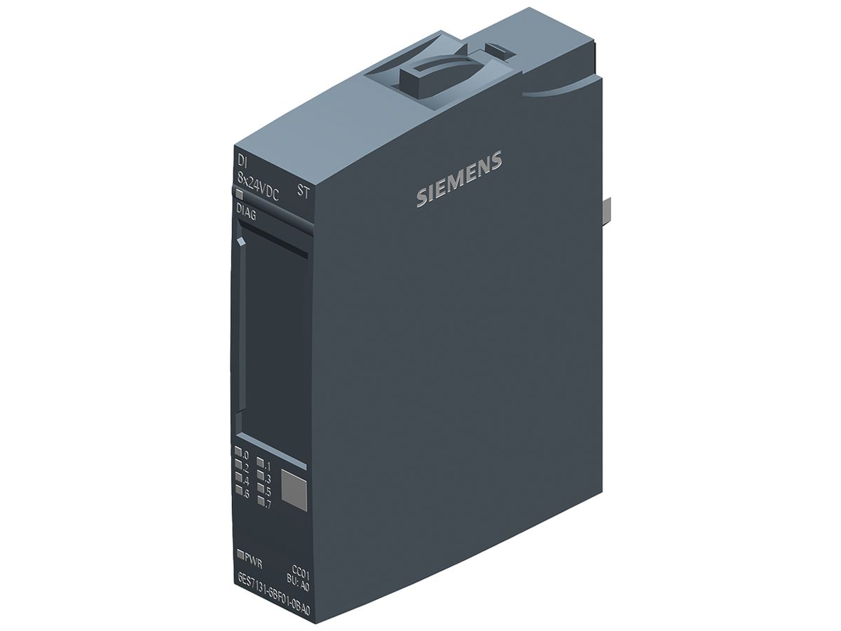 SPS-Eingabemodul Siemens SIMATIC ET200SP DI 8×24VDC BA A0 CC01, 10 Stk
