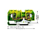 Klemme WAGO 2L 10mm² grün/gelb