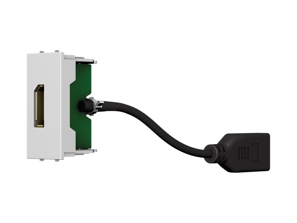 DisplayPort-Modul Cecoflex für AV-Montagesystem, f/f, Kabel, weiss