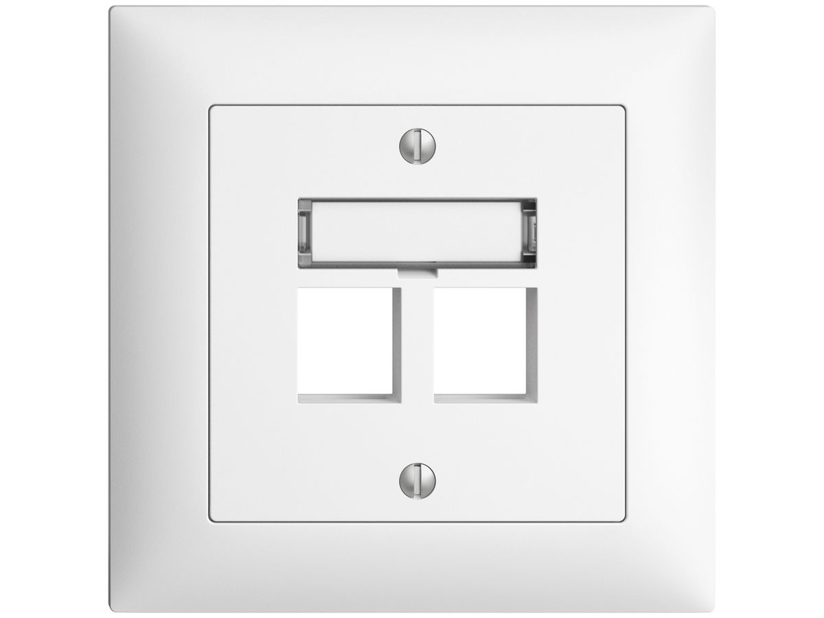 UP-Montageset EDIZIOdue FMI, Geradeauslass, für 2×Keystone, weiss