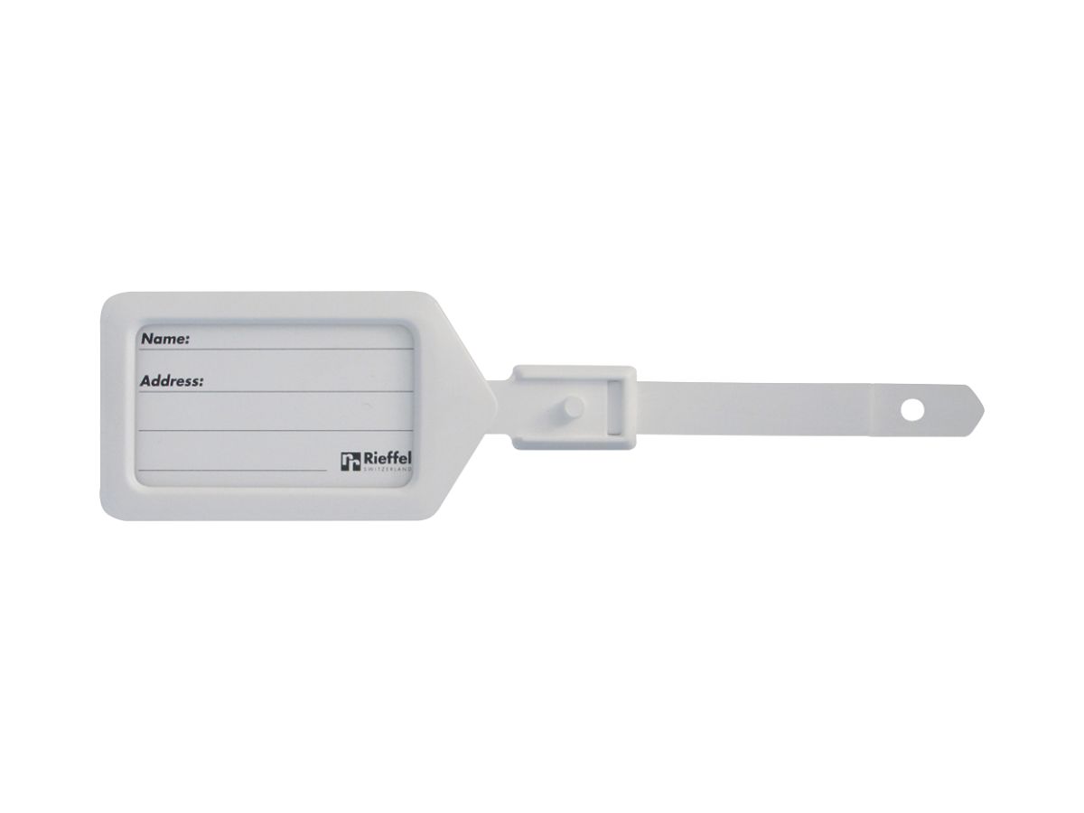 Bezeichnungsschild Rieffel KT 1080 33×63mm Kunststoff weiss