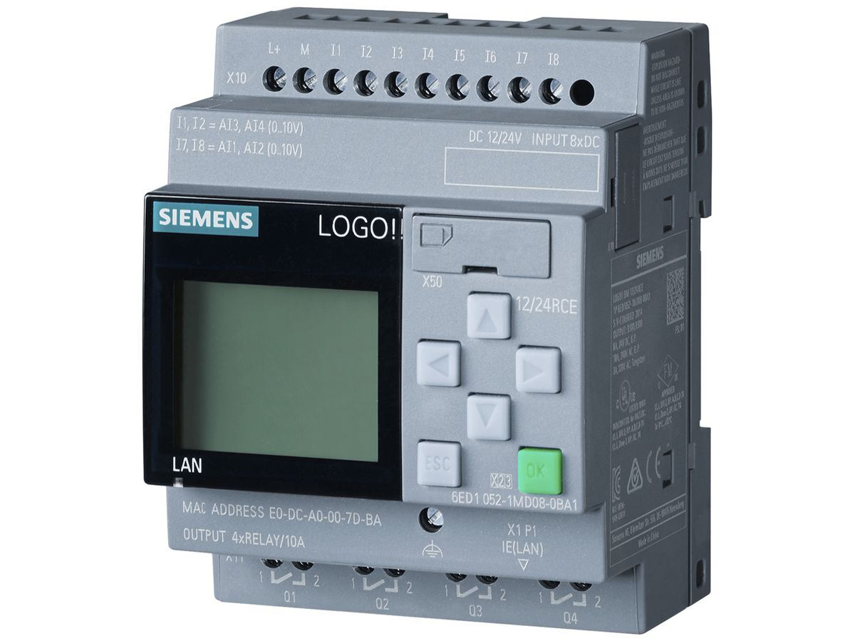 SPS-Logikmodul Siemens LOGO! 8.4 24RCE, 8DE/4DA