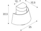 Wandleuchte SLV PHOTONI E27 1×0…13W IP55 125×250mm rost