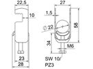 Schnellverleger BET 2056 F-Fuss Metall 16…22mm 1×Kabel Stahl tfZn