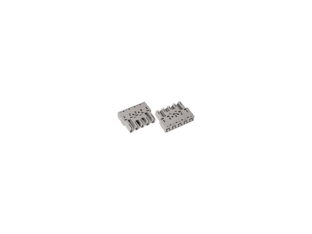 Steckerteil WAGO 5L 2×0.5…4mm² grau