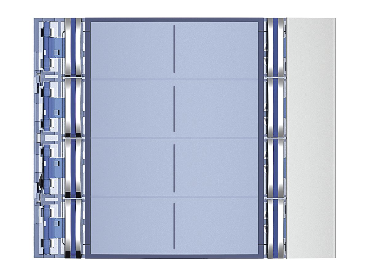 Frontblende mit 8 Tasten für Ruftastenmodul 8 Tasten Sfera aluminium