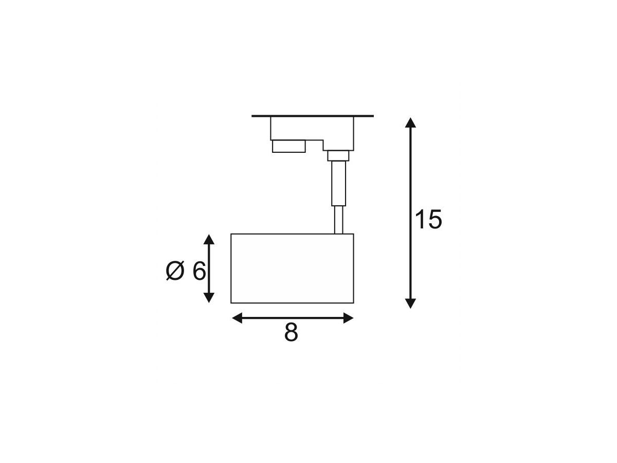 Strahler SLV BIMA, GU10 50W mit 3-Phasen-Adapter IP20 schwarz