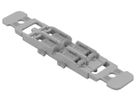 Befestigungsadapter WAGO mit Zugentlastung 4×4mm² Rastfuss grau