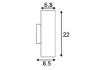 Wandleuchte SLV ENOLA_B UP/DOWN, 2×GU10 50W IP20 mattschwarz