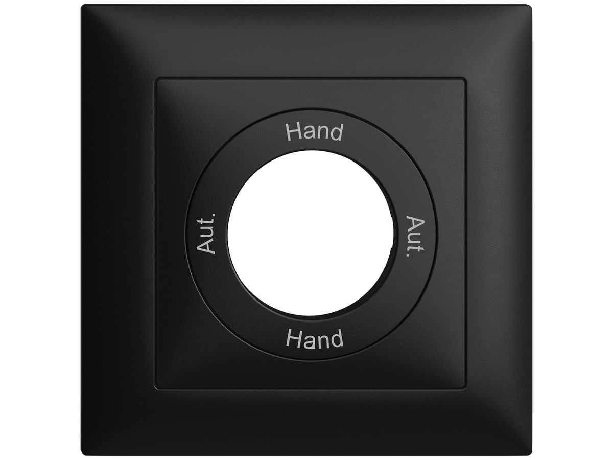 Frontset Aut.-Hand-Aut.-Hand EDIZIOdue 88×88mm schwarz