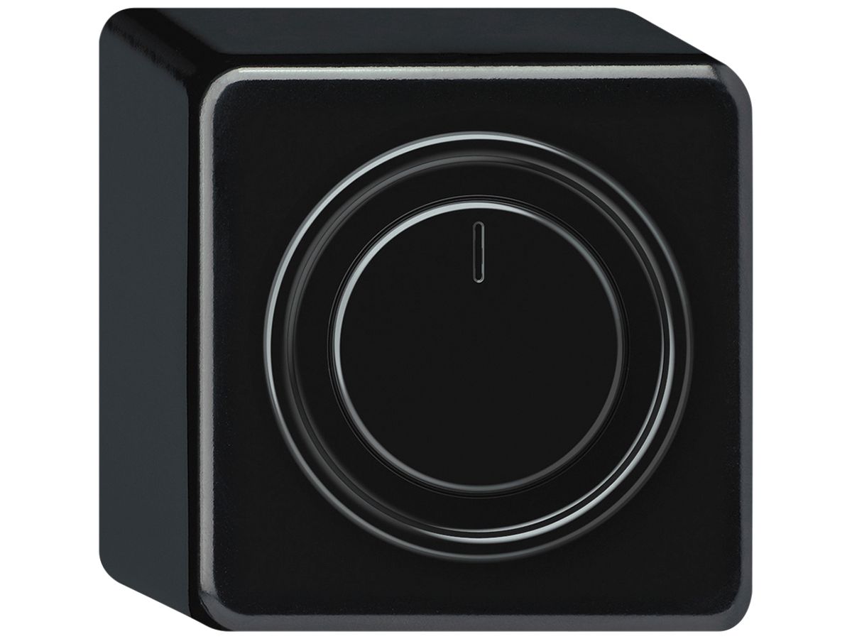 AP-Drehdimmer Uni-LED origin 230V 20…400VA/W 88×88×54mm schwarz