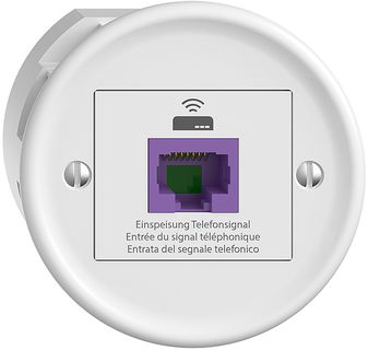 Rückführungsdose STANDARDdue Q 1×RJ45 f.Swisscom VoIP, 8 polig, UTP, weiss