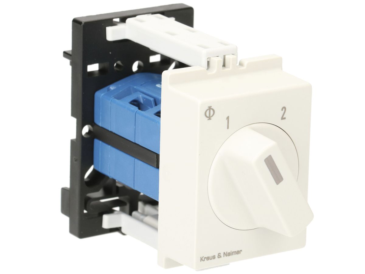 REG-Drehschalter K&N, 10A/440V 3/2L, Griff hgu, "1-2"