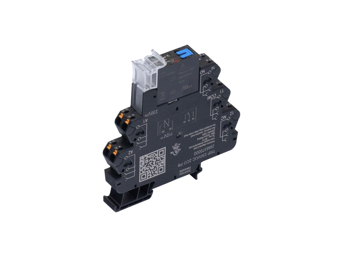 Relais WM TRP PB 2CO 8A AgNi 218.5…241.5VAC/DC LED Steckanschluss