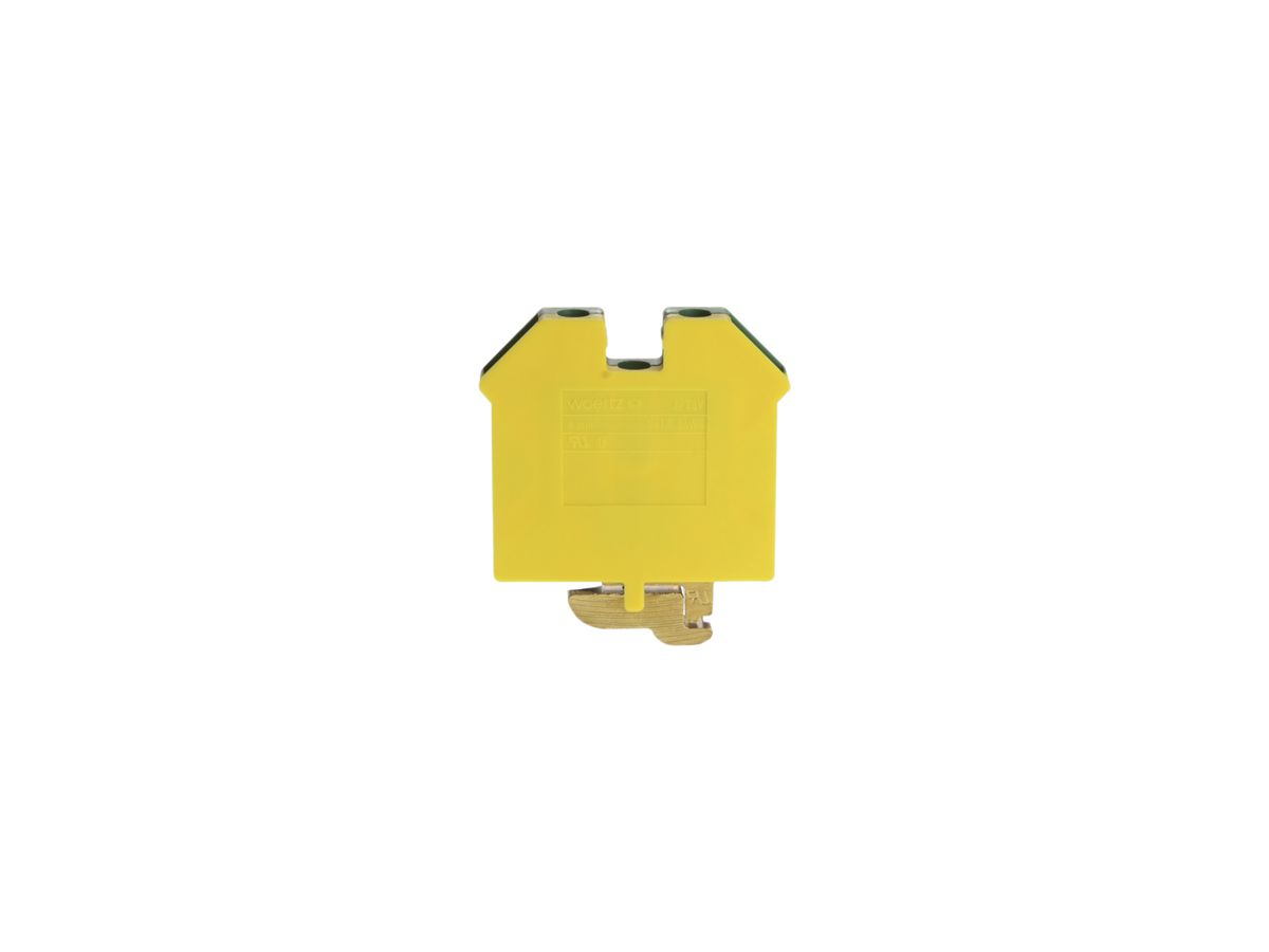 Schutzleiter-Reihenklemme Woertz 2.5…6mm² Schraubanschl.2×1 G-Schiene grün/gelb