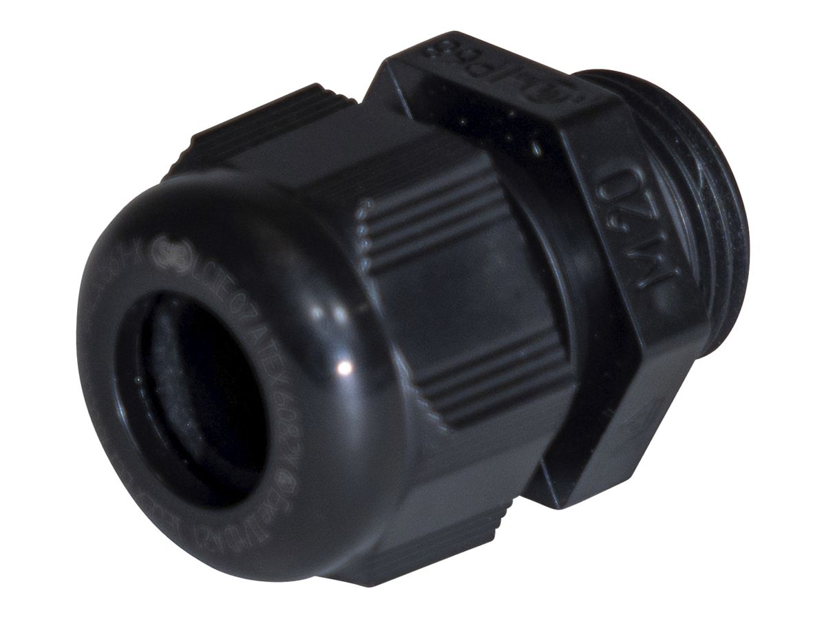 Kabelverschraubung ATEX M25 für Kabel Ø8…16mm 10mm PA IP68 schwarz