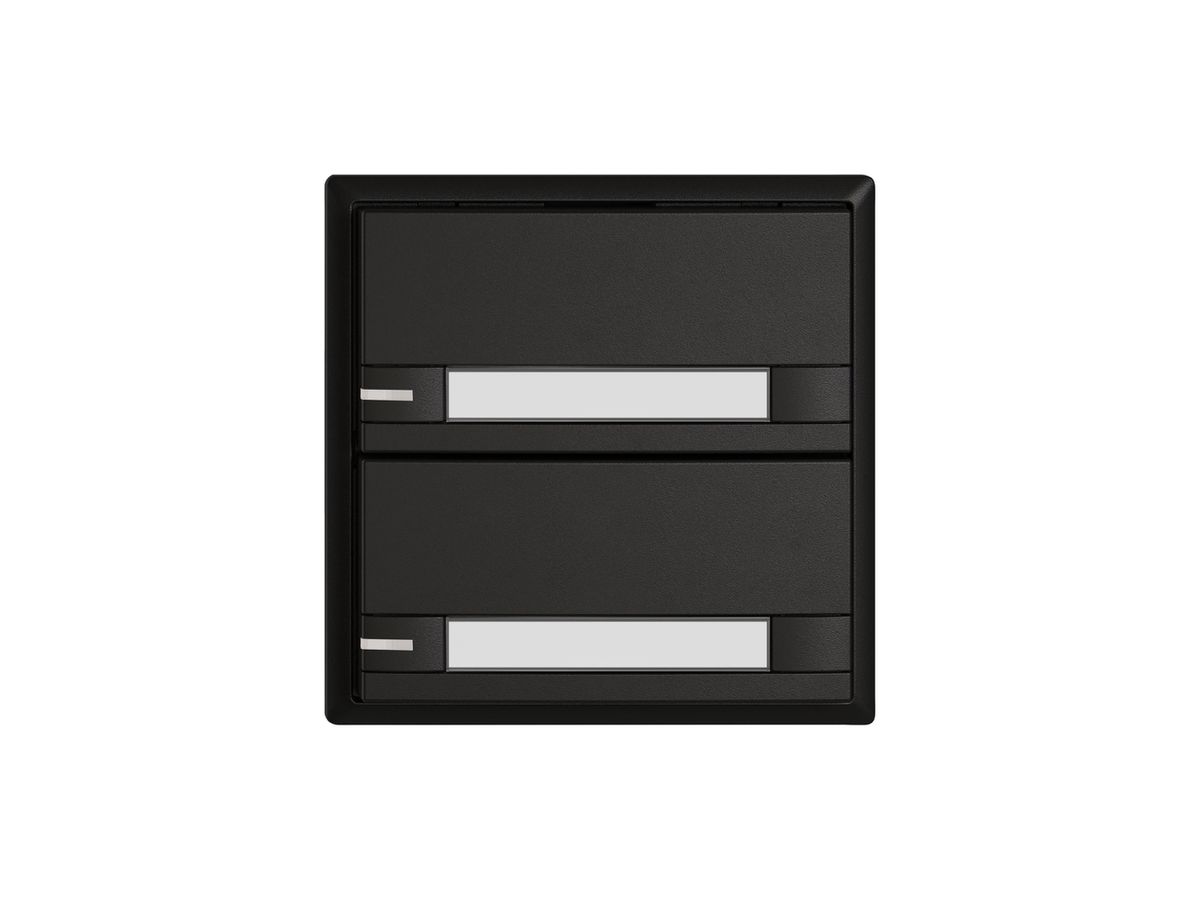 KNX-Taster RGB EDIZIO.liv SNAPFIX® Temperaturfüh.RGB-LED Pap.2×T 2-Tbed.sz