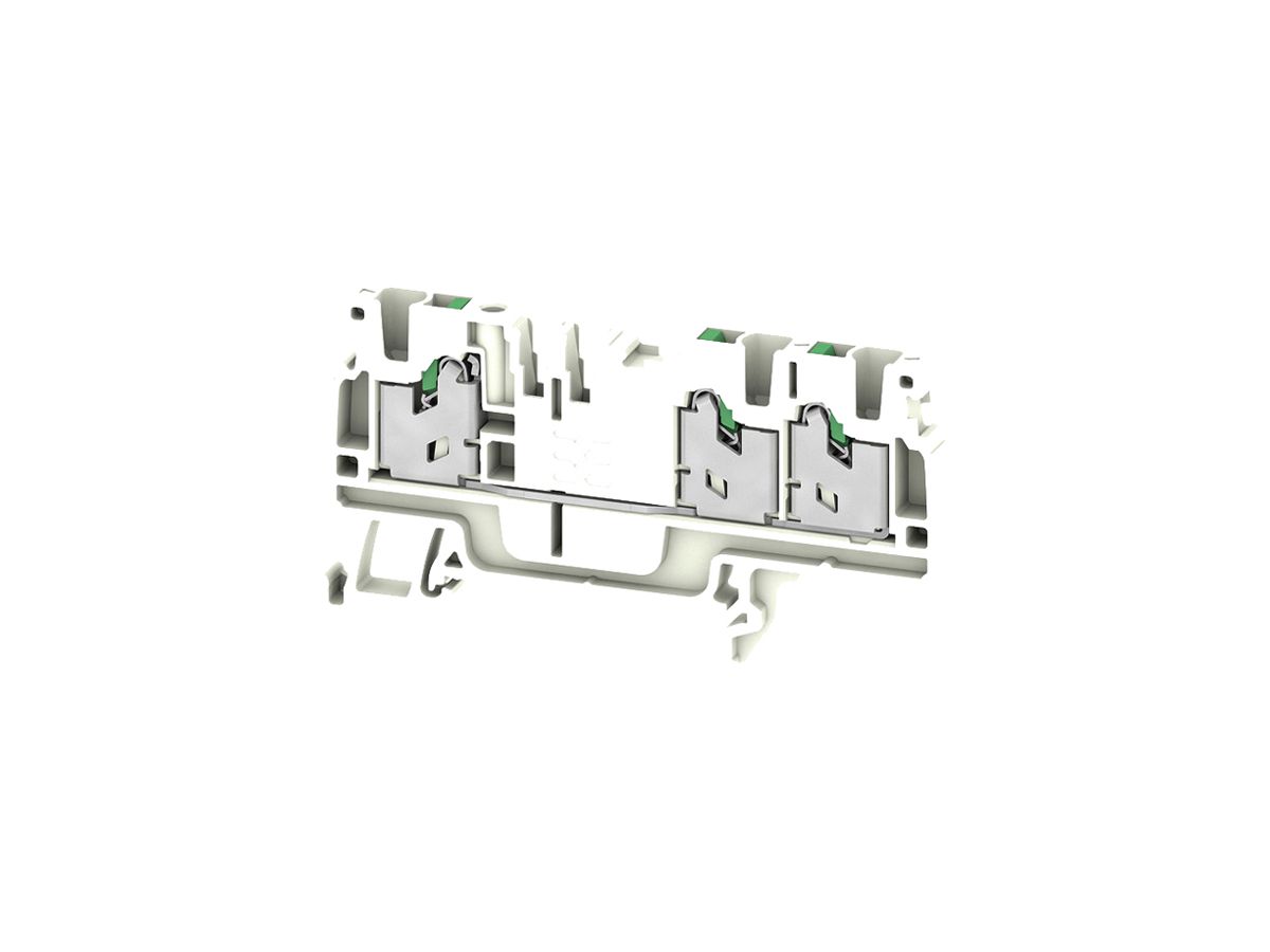 Durchgangs-Reihenklemme WM S3C 2.5mm² 24A 800V SNAP IN 3×1 TH35 ws