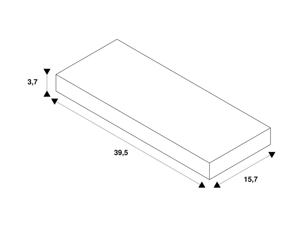 Einbaurahmen SLV P-LIGHT 395×157×37mm Stahl weiss