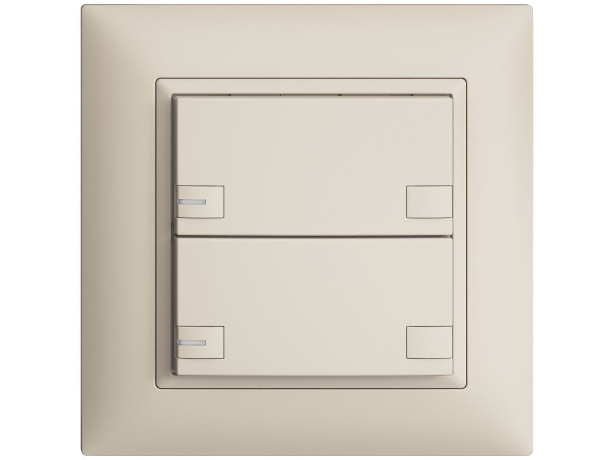 UP-Taster KNX 2-fach EDIZIOdue colore crema RGB mit LED