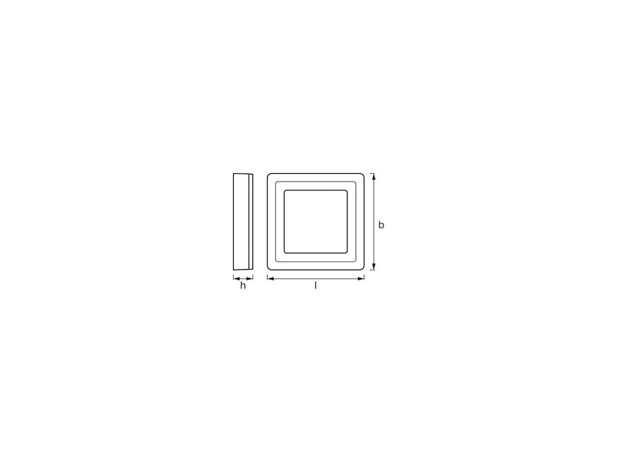 LED-Decken-/Wandleuchte LDV LED CLICK WHITE SQ, 300mm 18W
