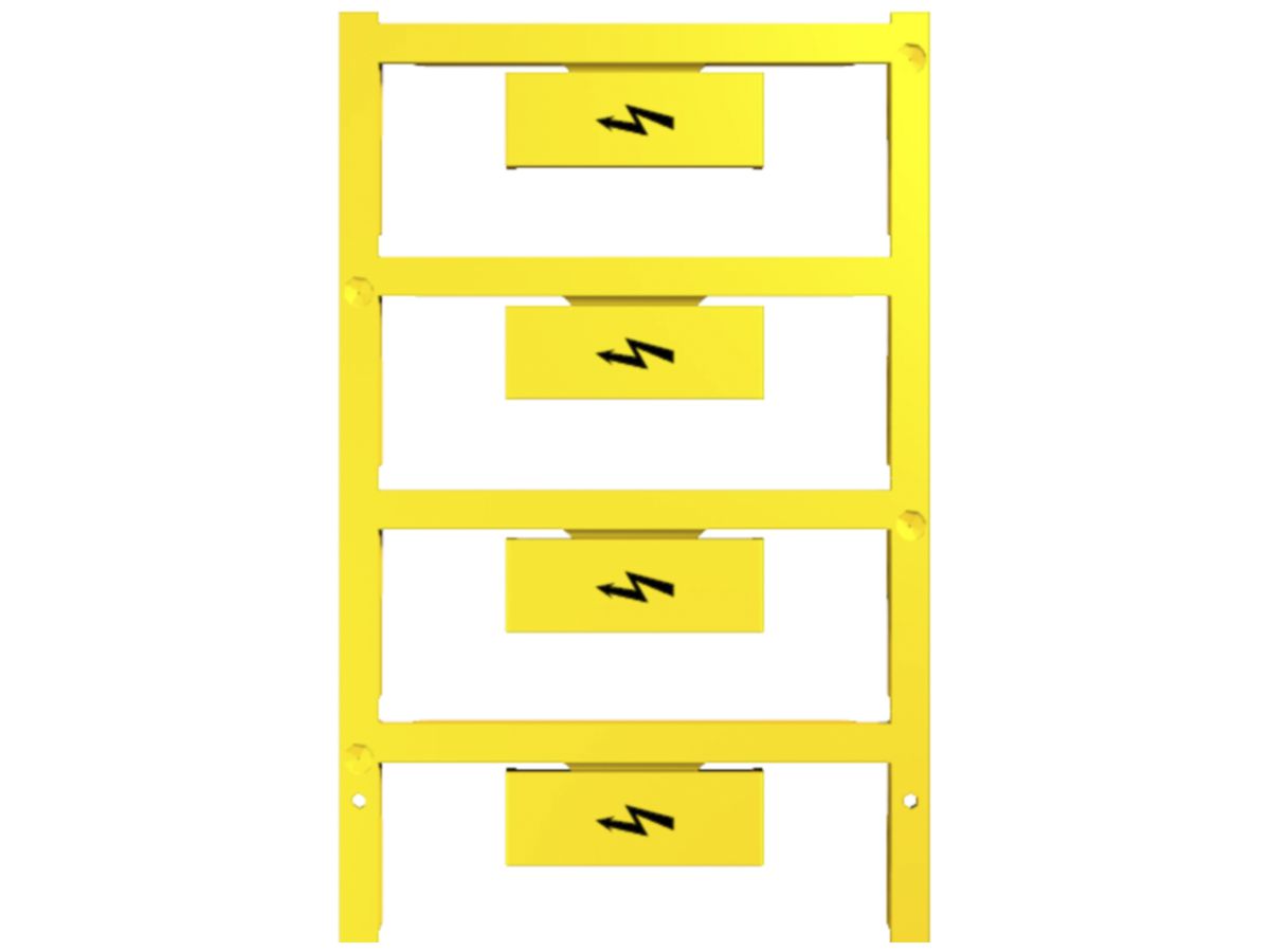 Warnschild Symbole horizontal 5mm gelb 16mm² 32Stk
