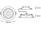 EB-LED-Downlight LDV SPOT SET 3×4.9W 380lm 2700K Nickel