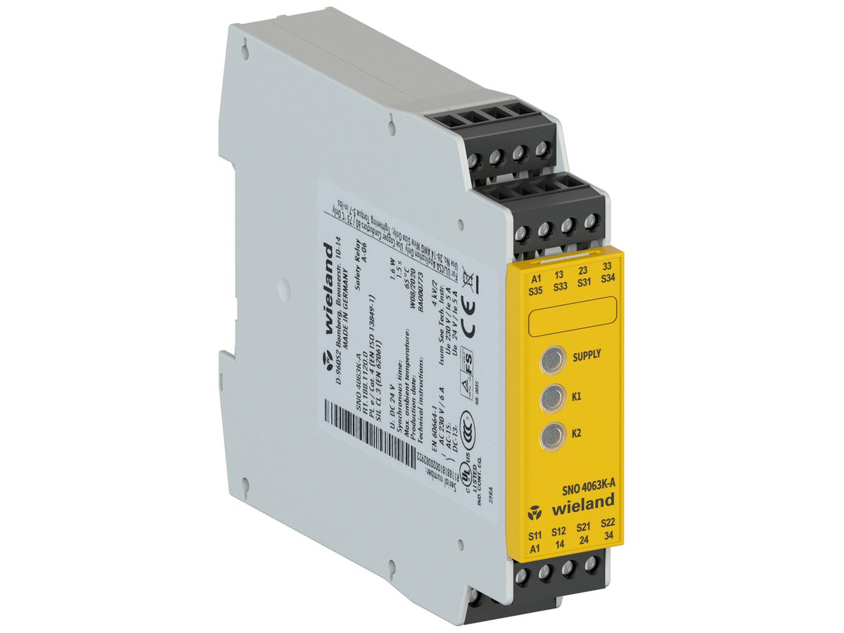 REG-Sicherheitsrelais Wieland Electric SNO4063K-A NOT-AUS 24VUC
