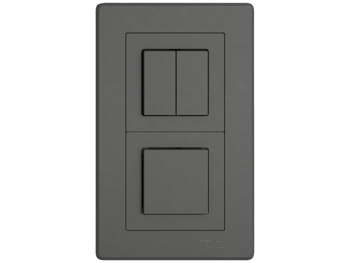 UP-Kombination EDIZIO.liv SNAPFIX® 2×1 156×96mm Sch 1/3+3/1L+Sch 3/1L dunkelgrau