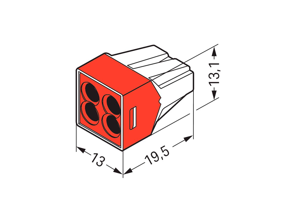 Klemme WAGO 4L 1.5…4mm²