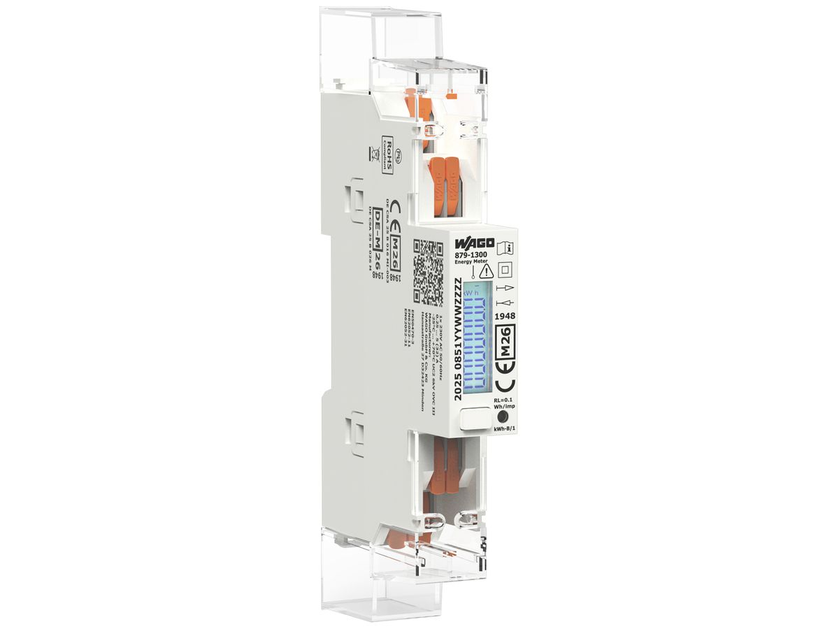 REG-Energiezähler WAGO MID26 1L direkt 5A Multitarif elektrisch RS-485 1TE S0