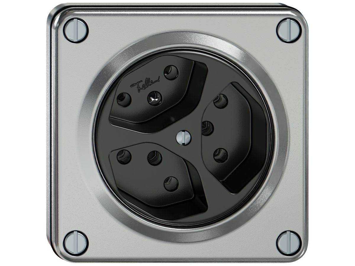 UP-Steckdose ELEMENT 3×Typ 13 10A 250V IP20 aluminium
