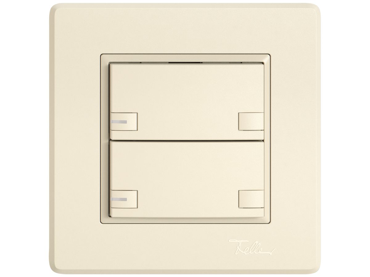UP-KNX-Taster RGB EDIZIO.liv SNAPFIX® Temperaturfüh.RGB-LED 2×T 2-Tbed.cr