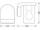 Wandleuchte LDV ENDURA CLASSIC CASCADE WALL E27 amber Aluminium anthrazit